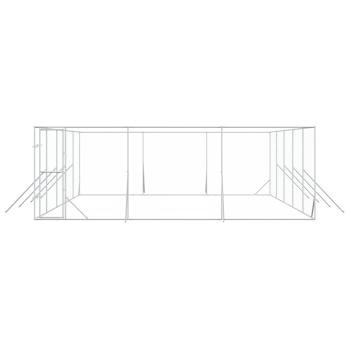 Outdoor-Hundezwinger Silbern 6x10x2 m Verzinkter Stahl