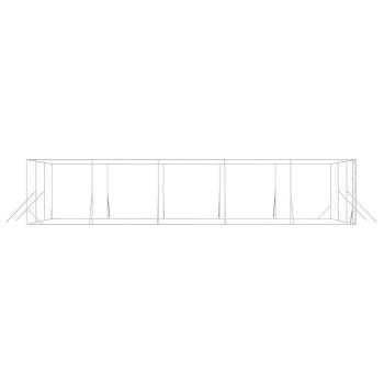 Outdoor-Hundezwinger Silbern 6x10x2 m Verzinkter Stahl