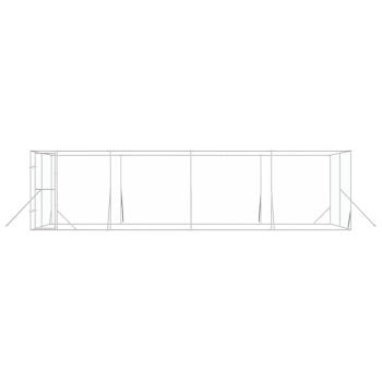 Outdoor-Hundezwinger Silbern 8x4x2 m Verzinkter Stahl