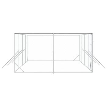 Outdoor-Hundezwinger Silbern 8x4x2 m Verzinkter Stahl