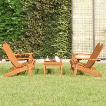 ARDEBO.de - 3-tlg. Garten-Lounge-Set Adirondack Massivholz Akazie