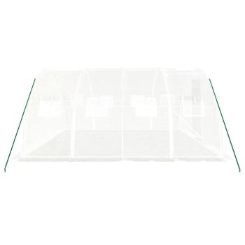 Gewächshaus mit Stahlrahmen Weiß 16 m² 4x4x2 m