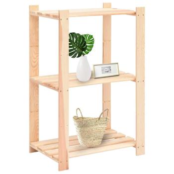 Lagerregale 3 B?den 3 Stk. 60x38x90cm Massivholz Kiefer 150kg