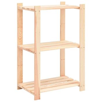 Lagerregale 3 B?den 3 Stk. 60x38x90cm Massivholz Kiefer 150kg