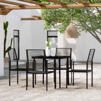 ARDEBO.de - 5-tlg. Garten-Essgruppe Schwarz