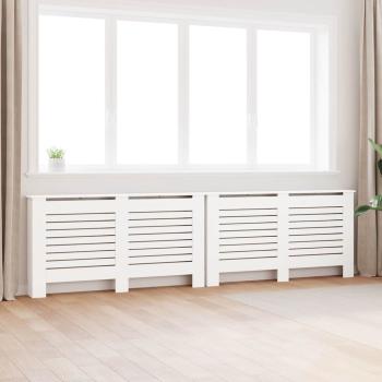 ARDEBO.de - Heizkörperverkleidungen 2 Stk. Weiß 152 x 19 x 81,5 cm MDF