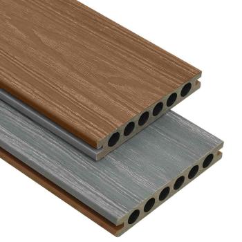 WPC Terrassendielen mit Zubehör Braun und Grau 35 m² 4 m