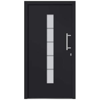 Haustür Aluminium und PVC Anthrazit 110x210 cm