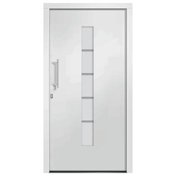 Haustür Aluminium und PVC Weiß 100x200 cm