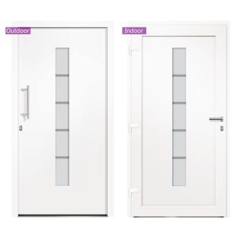 Haustür Aluminium und PVC Weiß 100x200 cm