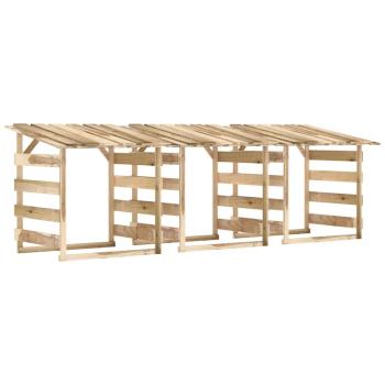 Pergolen mit Dach 3 Stk. 100x90x100 cm Kiefernholz Imprägniert