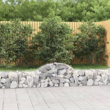 ARDEBO.de - Gabionen mit Hochbogen 5 Stk. 200x30x40/60 cm Verzinktes Eisen