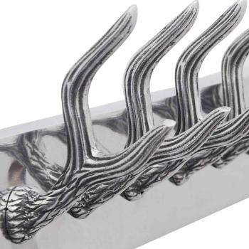 Garderobenleisten 4 Stk. Silbern Aluminium