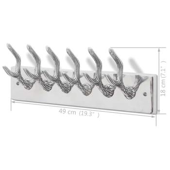 Garderobenleisten 4 Stk. Silbern Aluminium