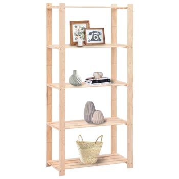 Lagerregale 5 B?den 5 Stk. 80x38x170cm Massivholz Kiefer 250kg
