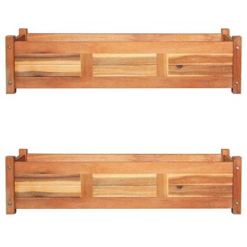 ARDEBO.de - Garten-Hochbeete 2 Stk. Akazienholz 100x30x25 cm