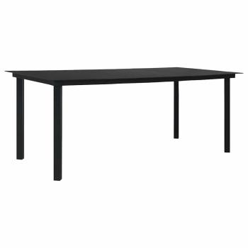 5-tlg. Garten-Essgruppe PVC Rattan Schwarz
