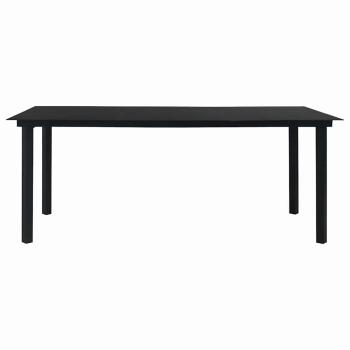 5-tlg. Garten-Essgruppe PVC Rattan Schwarz