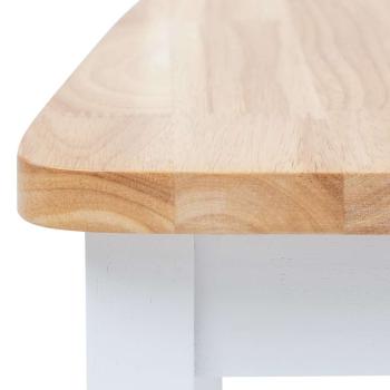 Esszimmerst?hle 4 Stk Wei? Helles Holz Massivholz Kautschukbaum