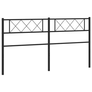 Ersatz-Kopfteil Metall Schwarz 200 cm