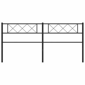 Ersatz-Kopfteil Metall Schwarz 200 cm