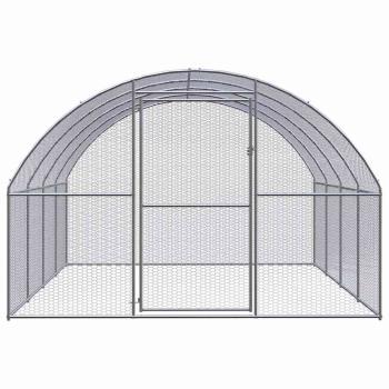 Outdoor-Hühnerstall 3x4x2 m Verzinkter Stahl