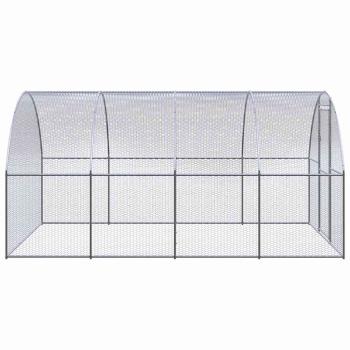 Outdoor-Hühnerstall 3x4x2 m Verzinkter Stahl