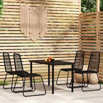 ARDEBO.de - 5-tlg. Garten-Essgruppe Schwarz