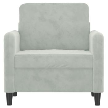 Sessel Hellgrau 60 cm Samt