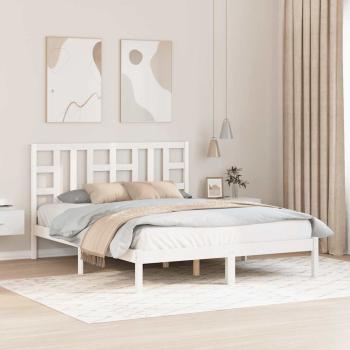 ARDEBO.de - Massivholzbett Weiß 150x200 cm