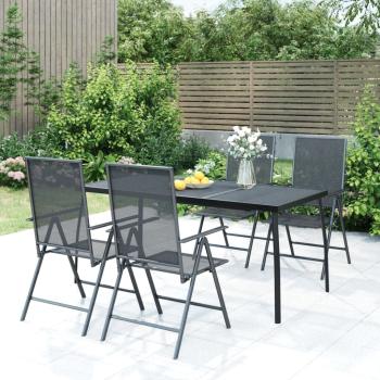 ARDEBO.de - Gartentisch Anthrazit 165x80x72 cm Stahlgitter