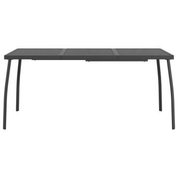 Gartentisch Anthrazit 165x80x72 cm Stahlgitter