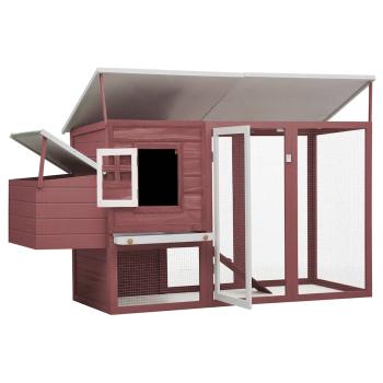 Garten-Hühnerstall mit 1 Legenest Braun Holz