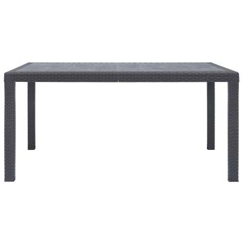 Gartentisch Braun 150x90x72 cm Kunststoff Rattan-Optik