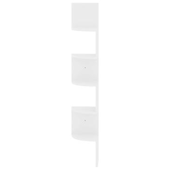 Wand-Eckregal Hochglanz-Wei? 19x19x123 cm Holzwerkstoff