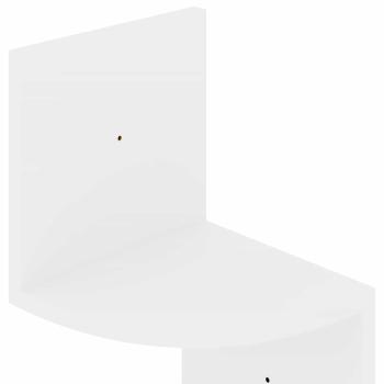 Wand-Eckregal Hochglanz-Wei? 19x19x123 cm Holzwerkstoff
