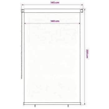 Außenrollo 145 (B)x230 (H) cm Schwarz