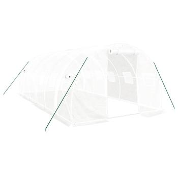 Gewächshaus mit Stahlrahmen Weiß 18 m² 6x3x2 m
