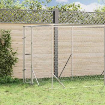 ARDEBO.de - Outdoor-Hundezwinger Silbern 2x14x2 m Verzinkter Stahl