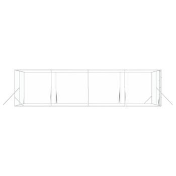 Outdoor-Hundezwinger Silbern 4x8x2 m Verzinkter Stahl