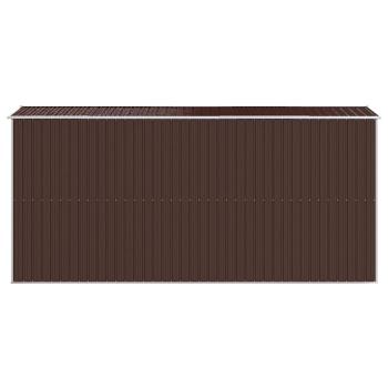 Geräteschuppen Dunkelbraun 192x440x223 cm Verzinkter Stahl