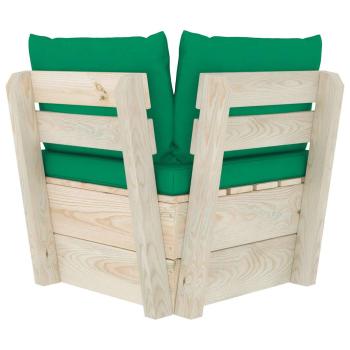 Garten-Paletten-Ecksofa mit Kissen Imprägniertes Fichtenholz