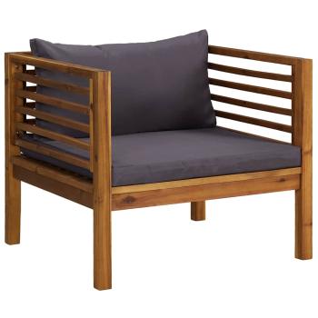 7-tlg. Garten-Lounge-Set mit Auflage Massivholz Akazie