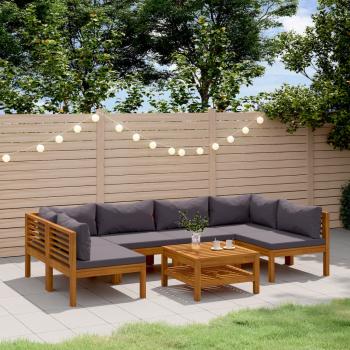 ARDEBO.de - 7-tlg. Garten-Lounge-Set mit Auflage Massivholz Akazie