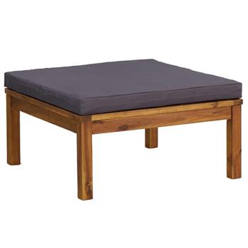6-tlg. Garten-Lounge-Set mit Auflage Massivholz Akazie