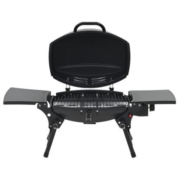 Gasgrill Tragbar mit Kochzone Schwarz