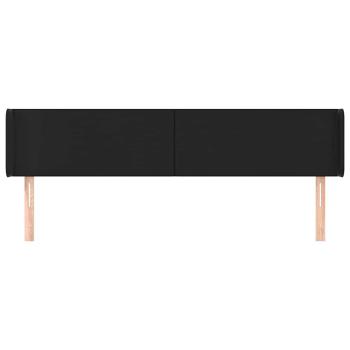 Kopfteil mit Ohren Schwarz 183x16x78/88 cm Kunstleder