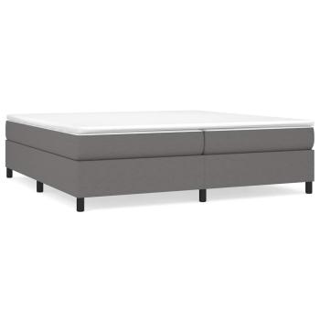 Boxspringbett mit Matratze Dunkelgrau 200x200 cm Stoff
