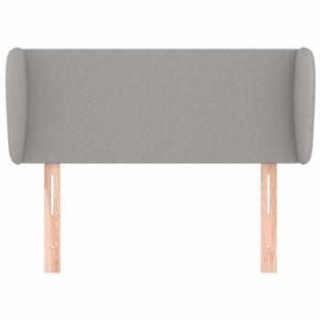 Kopfteil mit Ohren Hellgrau 93x23x78/88 cm Stoff