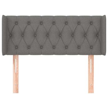 Kopfteil mit Ohren Dunkelgrau 93x16x78/88 cm Stoff